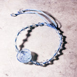 Aquamarine Rose adjustable bracelet