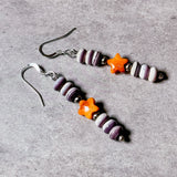 Spiny oyster star wampum 925 earrings