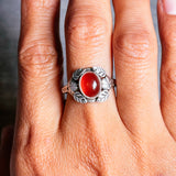 Carnelian sz8.75 925 ring