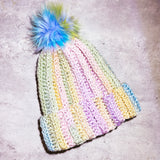 Stella crotchet Pom Pom beanie