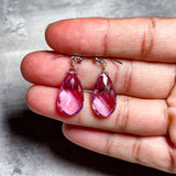 Amethyst faceted drop 925 earrings
