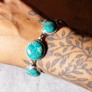 Peruvian chrysocolla 925 bracelet