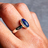 Black opal 925 sz9 ring