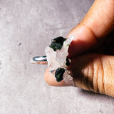 Epidote quartz sz9 925 ring