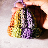 Handmade crochet beanie ornament