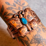 Solid copper butterfly cuff