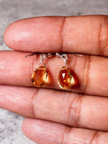 Citrine faceted drop 925 dangles