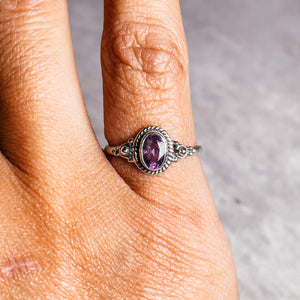 Amethyst 925 sz5.25 ring