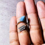 Larimar arrow 925 sz5 ring