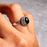 Black onyx 925 s5.75 ring