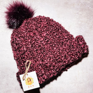 Stella crotchet Pom Pom beanie