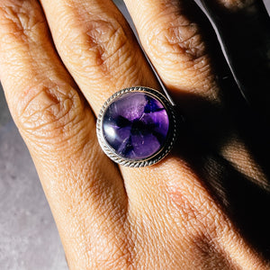 Amethyst trapiche sz10 925 ring