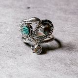 Abalone snake 925 sz7.75 ring