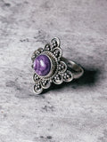 Charoite 925 ring sz7.5