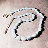 Larimar nuggets 925 necklace