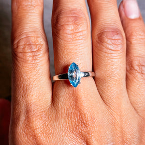 Blue topaz 925 sz8 ring