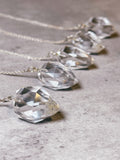 Faceted quartz 925 pendulum