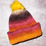 Sophie knitted Pom Pom beanie