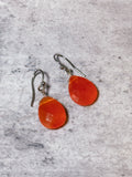 Carnelian 925 faceted drop dangles