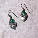 Vintage Malachite 925 earrings