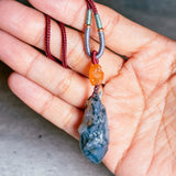 Dendritic Gobi agate cord necklace