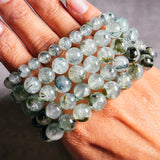 Prehinite epidote stretch bracelet