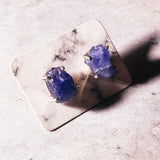 Rough tanzanite 925 studs