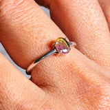 Watermelon Tourmaline 925 sz7 ring