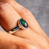 Black opal 925 sz5.75 ring