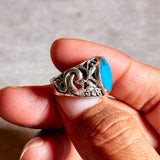 Blue turquoise 925 sz5.75 ring