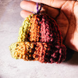 Handmade crochet beanie ornament