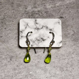 Peridot briolette 925 earrings
