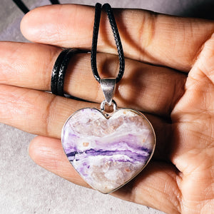 Violet flame heart 925 pendant