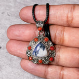 Sodalite coral 925 pendant