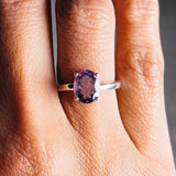 Amethyst 925 sz9.5 adjustable ring