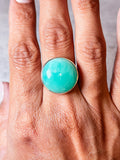Chrysoprase 925 adjustable ring