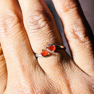 Mexican Fire opal 925 ring