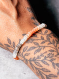Multi moonstone disks heishi 925 bracelet