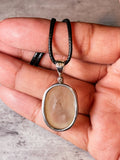 Libyan desert glass scarab 925 pendant