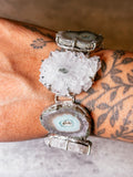 Amethyst stalactite 925 toggle bracelet
