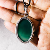 Green onyx 925 pendant