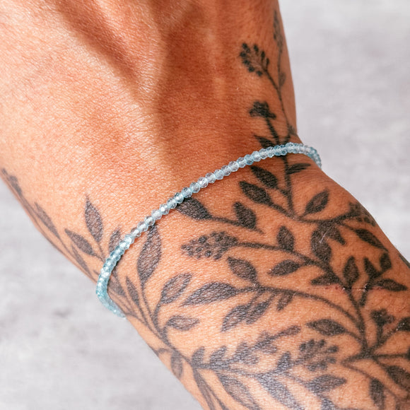 Blue apatite micro 925 bracelet