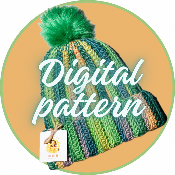 Stella Crochet beanie digital pattern