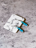 Blue turquoise round 925 dangles