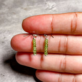 Tsavorite garnet rondel 925 earrings