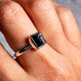 Black tourmaline 925 sz8 ring