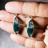 Moss agate 925 earrings