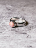 Rhodochrosite 925 sz6 ring