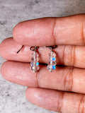 Rainbow moonstone rondel 925 dangles