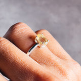 Citrine 925 sz8 adjustable ring